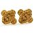 Orecchini a clip in metallo dorato Chanel Coco Mark D'oro - vista 2