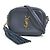 Borsa a spalla in pelle blu navy Saint Laurent