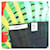 Sciarpa grande in cotone Gucci nera e multicolore Nero  - vista 8