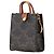 Céline Chaveiro Cabas Vertical em Lona Envernizada Micro Triomphe da Celine Brown Marrom Castanho escuro - vista 2