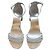 Sandali Giuseppe Zanotti in pelle argentata con strass Swarovski Argento