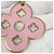 Portachiavi Louis Vuitton Portocle Looping M66006 Rosa D'oro Verde - vista 4