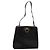 Borsa a Spalla Gancini in Pelle Nera e Oro Auth MX418 di Salvatore Ferragamo Nero D'oro