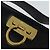 Borsa a Spalla Gancini in Pelle Nera e Oro Auth MX418 di Salvatore Ferragamo Nero D'oro - vista 10