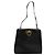 Borsa a Spalla Gancini in Pelle Nera e Oro Auth MX418 di Salvatore Ferragamo Nero D'oro - vista 13
