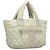 CHANEL Bolsa de Mano Cococoon de Nailon Gris Plata CC Auth 123385 Castaño