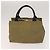 Borsa a mano in nylon a quadri Nova di BURBERRY 3 pezzi Beige Verde Auth bs25973 - vista 3