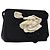 Borsa a Spalla CHANEL in Seta Nera Oro CC Auth 123511 Nero D'oro
