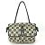 Borsa a spalla Chanel Camelia CC Mark Nero Bianco
