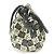 Borsa a spalla Chanel Camelia CC Mark Nero Bianco - vista 4