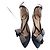 Décolleté Chloé in pelle nera con fiocchi strass Nero
