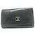 Llaveiro de cuero negro Chanel