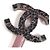 Pettine per capelli Kanzashi in pietra Coco Mark CC di Chanel Nero Porpora - vista 7