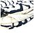 Borsa a tracolla Chanel Zebra Sport Nero Bianco - vista 5