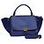 Céline Borsa a mano Trapeze CELINE in pelle scamosciata 2 in 1 blu oro Auth BA2409 D'oro