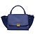 Céline Borsa a mano Trapeze CELINE in pelle scamosciata 2 in 1 blu oro Auth BA2409 D'oro - vista 13