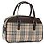 Burberry Nova Check Handtasche aus Canvas Beige Silber Authentisch am8470