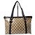 GUCCI Crystal Monogram Medium Abbey Tote Braun