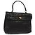 Borsa a mano BALLY in pelle nera e oro Auth BA2296 Nero D'oro