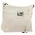 Christian Dior Trotter Canvas Schultertasche Weiß Silber Authentisch 124231