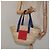 LOEWE Borsa Anagramma Cesta Borsa a Mano Rafia Pelle Beige Rosso Argento Auth am8437 - vista 21