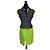 Conjunto de colete e saia de seda Gianni Versace Couture Azul Verde