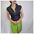 Conjunto de colete e saia de seda Gianni Versace Couture Azul Verde - vista 7