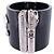BRACCIALE CHANEL MANCHETTE LOGO CC CRISTALLI 16 CM 2011 BRACCIALE NERO IN RESINA - vista 2