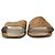 LOUIS VUITTON FLACHE MULES LOCK IT 37 CAMEL GRAINLEDER-SANDALEN Kamel - Ansicht 4