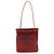 Borsa a spalla in pelle e tela Aline MM di Hermès Bordò