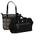 Borsa Coach Signature in tela di nylon 2 pezzi nera e grigia Auth bs25898 Marrone Nero