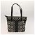 Borsa Coach Signature in tela di nylon 2 pezzi nera e grigia Auth bs25898 Marrone Nero - vista 2