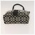 Borsa Coach Signature in tela di nylon 2 pezzi nera e grigia Auth bs25898 Marrone Nero - vista 7