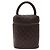 CHANEL Matelassé COCO Marchio Vanity Pouch Pelle di Agnello Marrone Scuro CC Auth 123070 - view 13