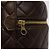 CHANEL Matelassé COCO Marchio Vanity Pouch Pelle di Agnello Marrone Scuro CC Auth 123070 - view 9