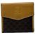 Triomphe Céline Vintage Celine Paris Leather Wallet yellow Brown