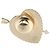 Broche de pérola falsa em esmalte dourado vermelho da Chanel com coração e flecha Coco - vista 3