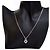 Givenchy Silber Plattierter G Logo Strass Anhänger Halskette - Ansicht 2