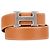 Cinturón reversible de cuero marrón Constance H de Hermès Castaño