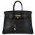 Borsa Hermès Birkin 35 nera con hardware dorato Nero
