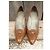 Autre Marque Régina Pumps aus Leder hellbraun 8 cm Absatz - Ansicht 3