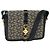 Céline Borsa a spalla CELINE C Sulky in tela blu navy e oro Auth ep8935 D'oro