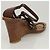 LOUIS VUITTON Décolleté in Pelle Marrone LV Auth bs25696 - vista 21
