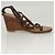 LOUIS VUITTON Décolleté in Pelle Marrone LV Auth bs25696 - vista 22