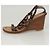LOUIS VUITTON Décolleté in Pelle Marrone LV Auth bs25696 - vista 23
