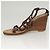 LOUIS VUITTON Décolleté in Pelle Marrone LV Auth bs25696 - vista 5