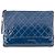 Chanel Blu Medio Pelle di Vitello Invecchiata Gabrielle O Clutch