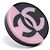 Chanel 2022 orecchini a perno CC rosa nero in resina - vista 4