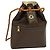 Céline CELINE Macadam Canvas Backpack PVC Leather Brown Gold Auth 124859 Golden