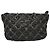 CHANEL Catena Parigi Bizantino Borsa a Spalla Nylon Nero Argento CC Auth BD2076 - vista 2